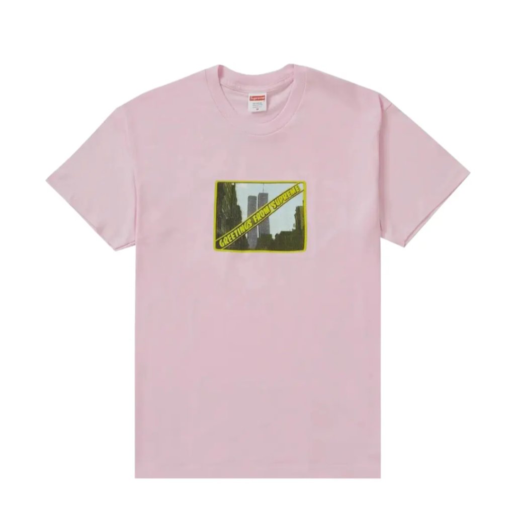 Brand New Supreme SS 19 Greetings Tee Light Pink Large